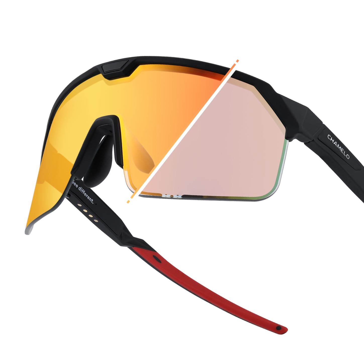CHAMELO Shield Fire Lunettes Noir Mat