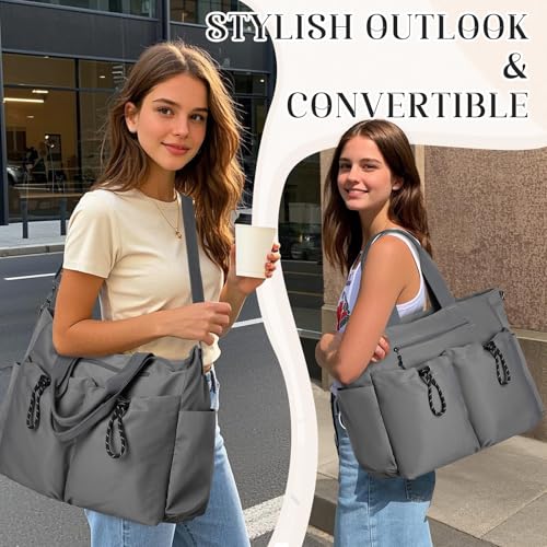 Image of VX VONXURY Tote Bag for Women - Multi Pocket Crossbody Work Handbag for Travel, Daily Use and Gym