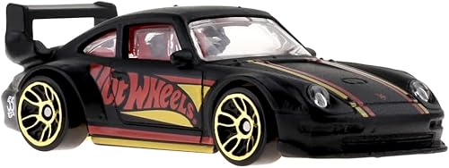 Hot Wheels - Vehículo coleccionable fundido a presión, edición 55 aniversario, negro y dorado, inspirado en el auto deportivo Porsche 993 GT2 ~ 4/6 disponible en Yaxa Guatemala