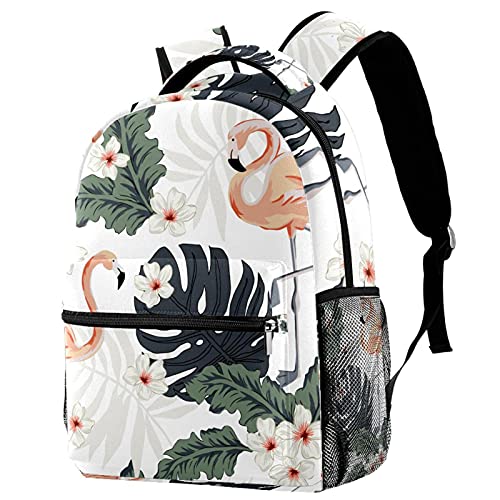 Sac à dos pour garçons et filles multicolore à motif flamant tropical