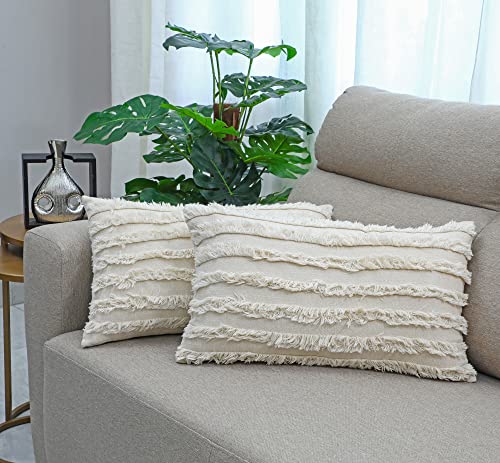 Image of mosey 12x24 Cushion Covers Set of 2 | 100% Cotton Rectangle Cushion Covers for Sofa, Bed | Boho Rectangular Shape Cushion Covers 12 inch x 24 inch for Home decor