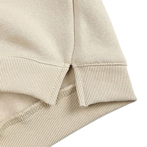 Toddler Baby Boys Girls Crewneck Fleece Pullover Sweatshirt Solid Color Fall Winter Warm Blouse Tops Clothes4