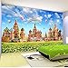Produktbild Guyuell Fototapete Hd Kinderzimmer Regenbogen Heißluftballon Traum Schloss 3D Wandmalereien Kinder Schlafzimmer Hintergrund Wandbild Wandbild-450Cmx300Cm