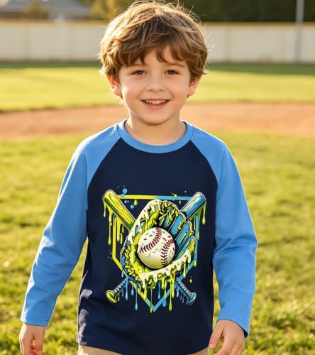 Image of Boys Construction Long Sleeve Raglan T-Shirt for 2-6 Years