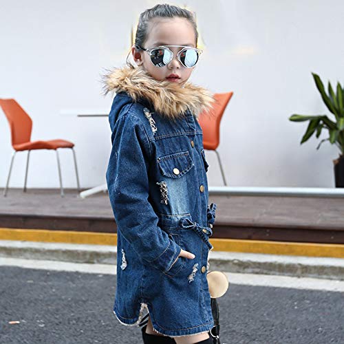 Big Girls Winter Jacket Collar Kids Jacket Outwear Wool Hooded Coat Warm Toddler Girdle Girls Warm Jackets for Girls3