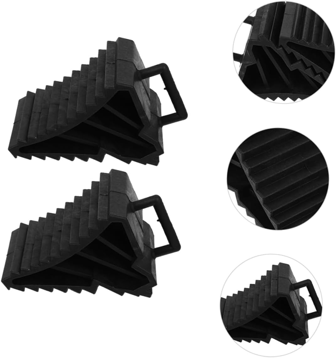 2pcs Wheel Stopper for Car Truck Non-Slip Wheel Chocks Slip Blocks for Maintenance