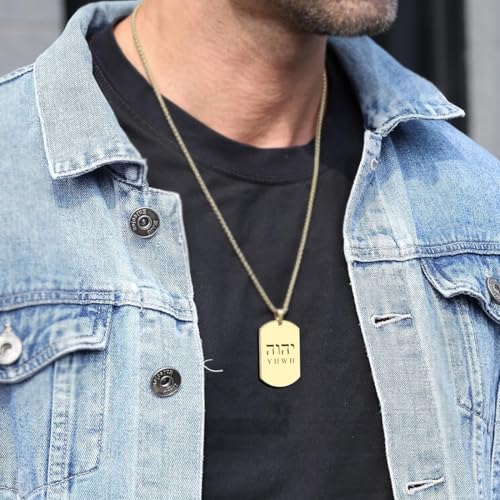 Yhvh Yhwh Jehovah Tetragrammaton Pendant Necklace for Men Women Hebrew Yahweh Amulets Religious Jewelry Israelite Jewish Necklace4