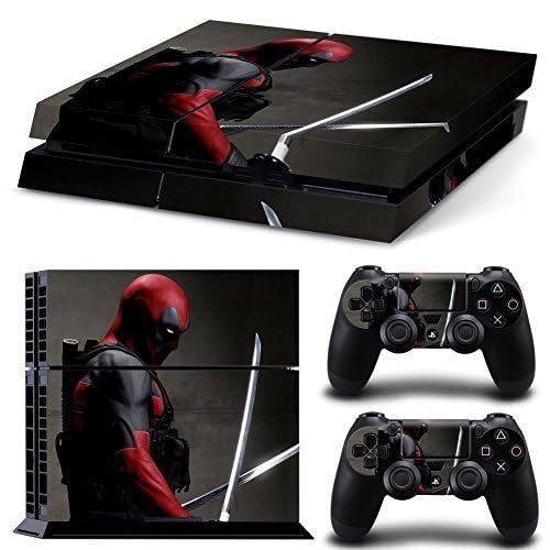 Deadpool Comic Theme 3M Skin Sticker Cover for PS4 Console and Controllers Perfect for Video Game-image-3