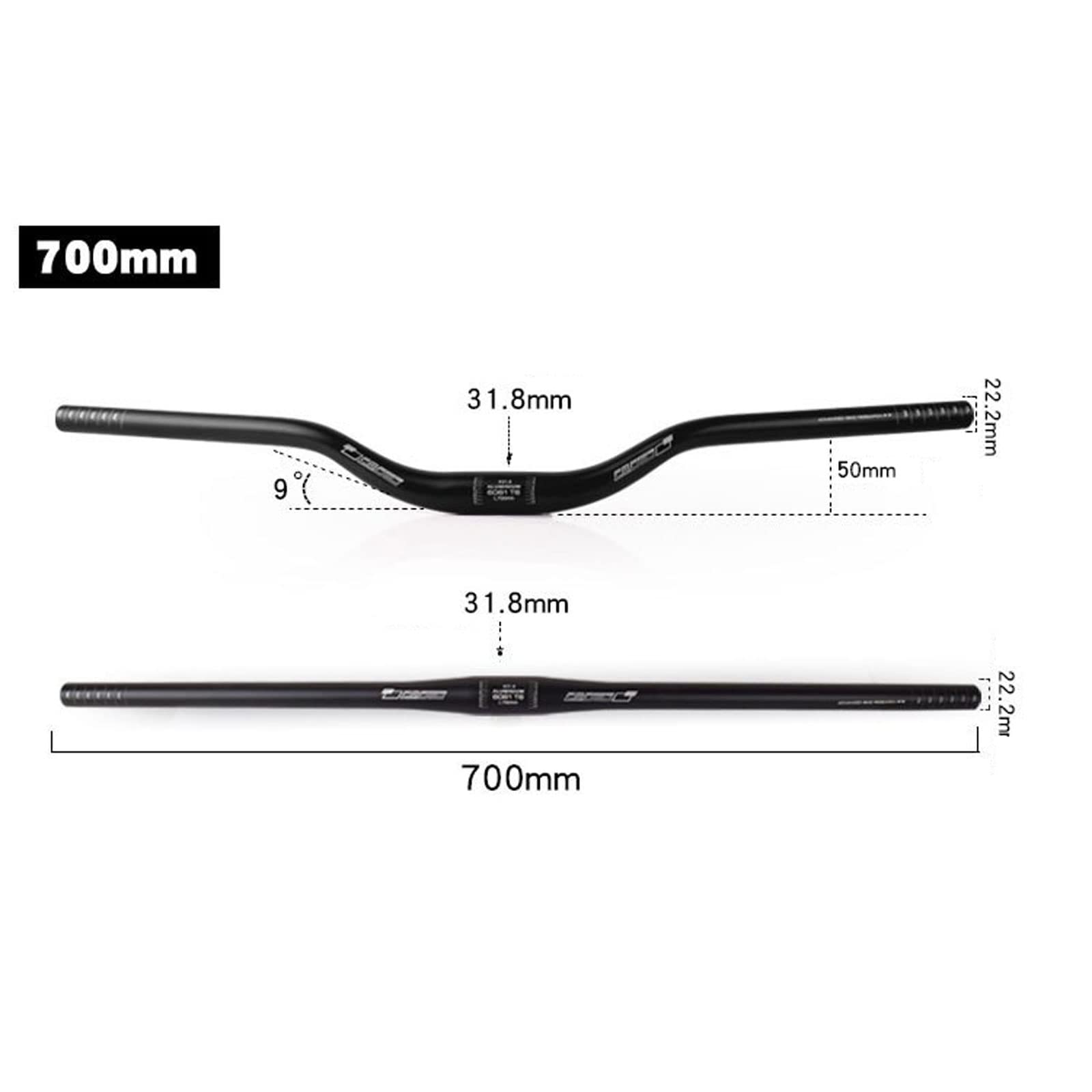 チタン製mtb用変形ハンドル φ31.8mm / 440-700mm Amazon.co.jp: MTB