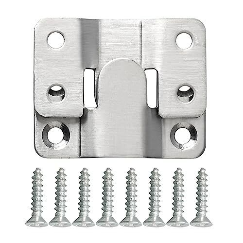 Image of Interlock Hanging Buckle,wall brackets, 2 /4pcs Headboard Wall Picture Hanger Display Hook Stainless Steel Interlocking Flush Mount Bracket Photo Frame Hardware ( Color : 4pcs , Size : 30*53mm ) ( Colo