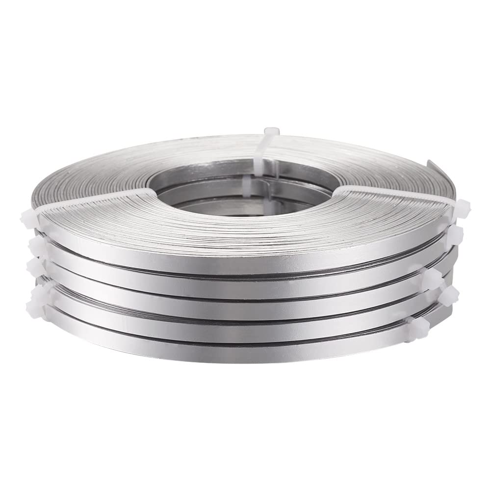 5 Rollen 5 mm flacher Aluminiumdraht for die Schmuckherstellung – DIY-Handwerk for Halsketten