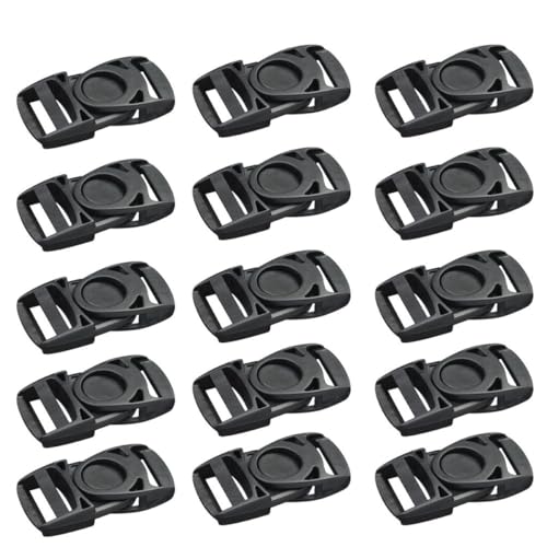Boucles de sécurité en plastique noir haute résistance pour réparation de sac à dos x50