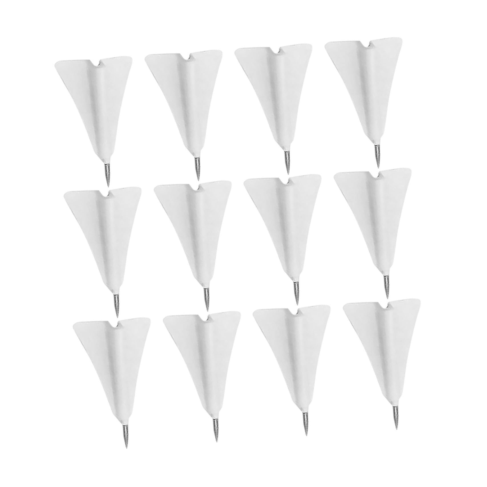 12 Punaises Remplaçables d'avion Blanc, Multifonctions et Faciles à Utiliser, en Abs et Acier, pour Carte et Mur de Photos