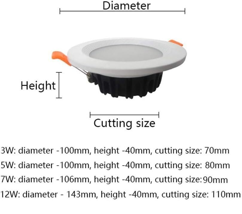 Downlight encastré extérieur et intérieur 12W 4000K pour plafond - 2