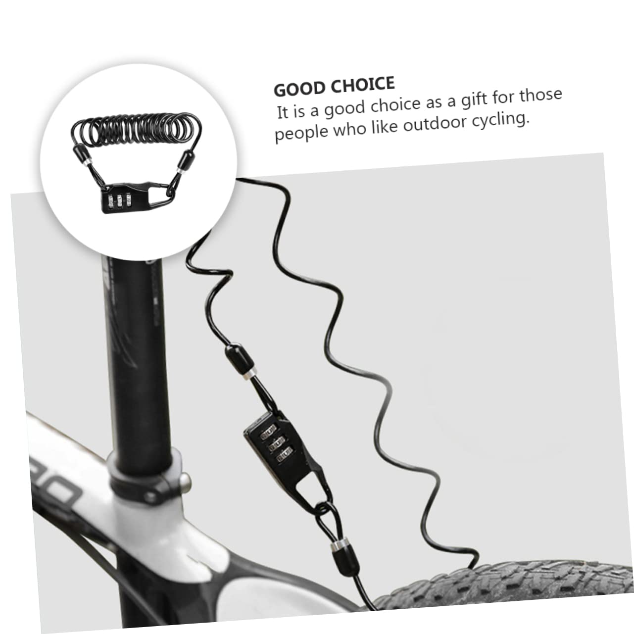 Milisten 1Pc Bike Security Cable Lock Portable Combination Lock for Mountain Bikes Theft Code Lock with High Strength Material Compact Design for