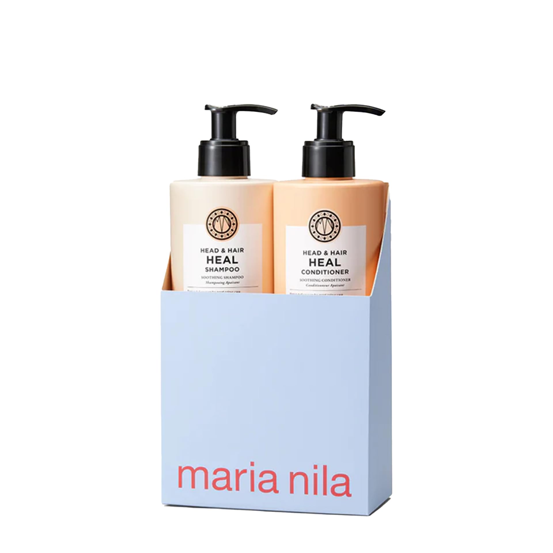 Maria Nila Head & Hair Heal Champú & Acondicionador, 2 x 500 ml | Previene la caspa/problemas del cuero cabelludo y estimula el crecimiento del cabello