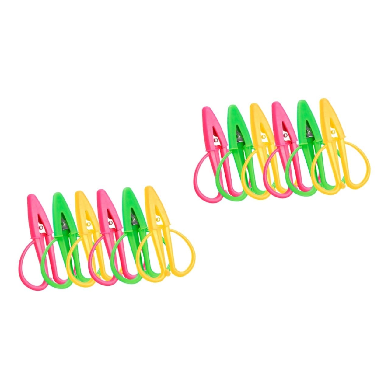 SHINEOFI 12 Pezzi Mini Forbicine da Cucito in Inossidabile con Rivestimento in Silicone Forbici da Viaggio Sicure per Ricamo e Lavori Mano Taglio Preciso di Fili e Tessuti Colori Misti Rosa