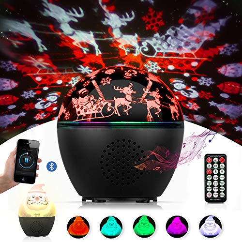 Sternenhimmel Projektor Lampe, Nachtlicht Sternenhimmel Projektor mit 16 Farben Bluetooth 5.0 Lautsprecher Musik Timer & Fernbedienung nachtlicht