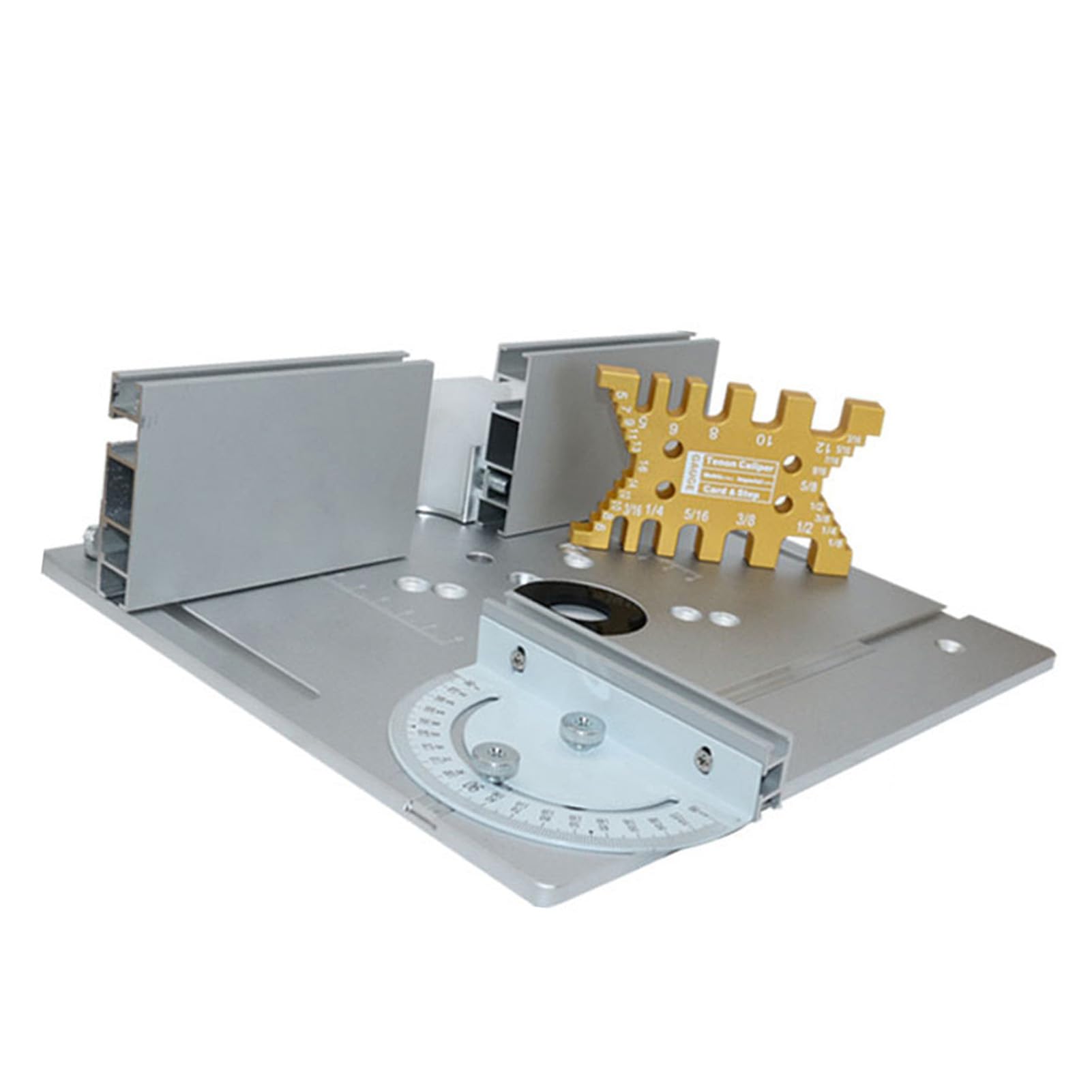 Akozon Płytka Wkładka Stołu Routera Zestaw 4 Sztuk ze Stopu Aluminium do Frezowania Drewna Przycinanie Grawerowanie 240x200mm Pasuje do Większości Stołów Routerów (zestaw 4)