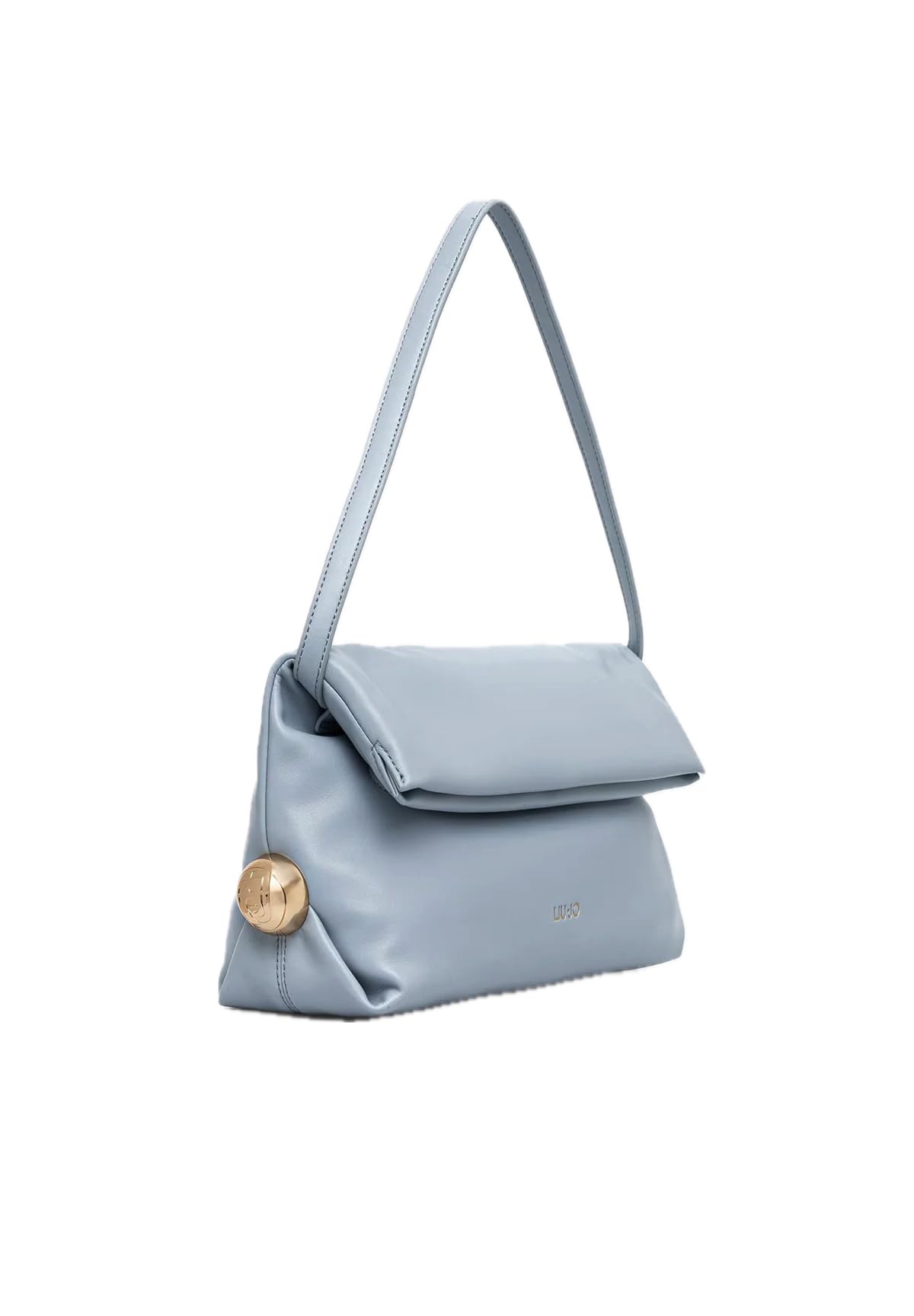 Liu Jo Borsa a Spalla Riccy, Azzurro, Similpelle Ecosostenibile, 31x16x10 cm, con Patta Magnetica