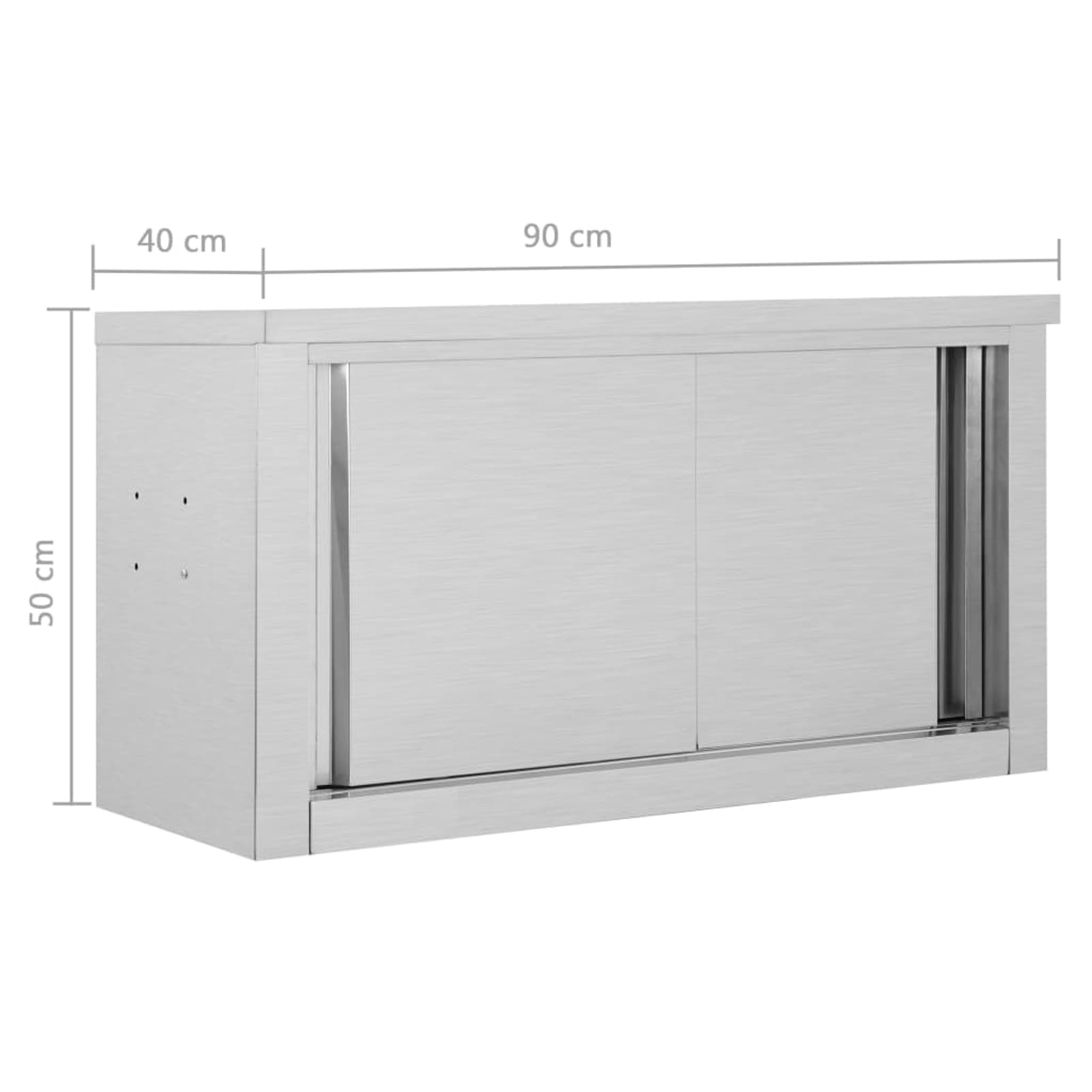 Gecheer Armadio da parete con ante scorrevoli, 90 × 40 × 50 cm, in acciaio inox, per utensili da