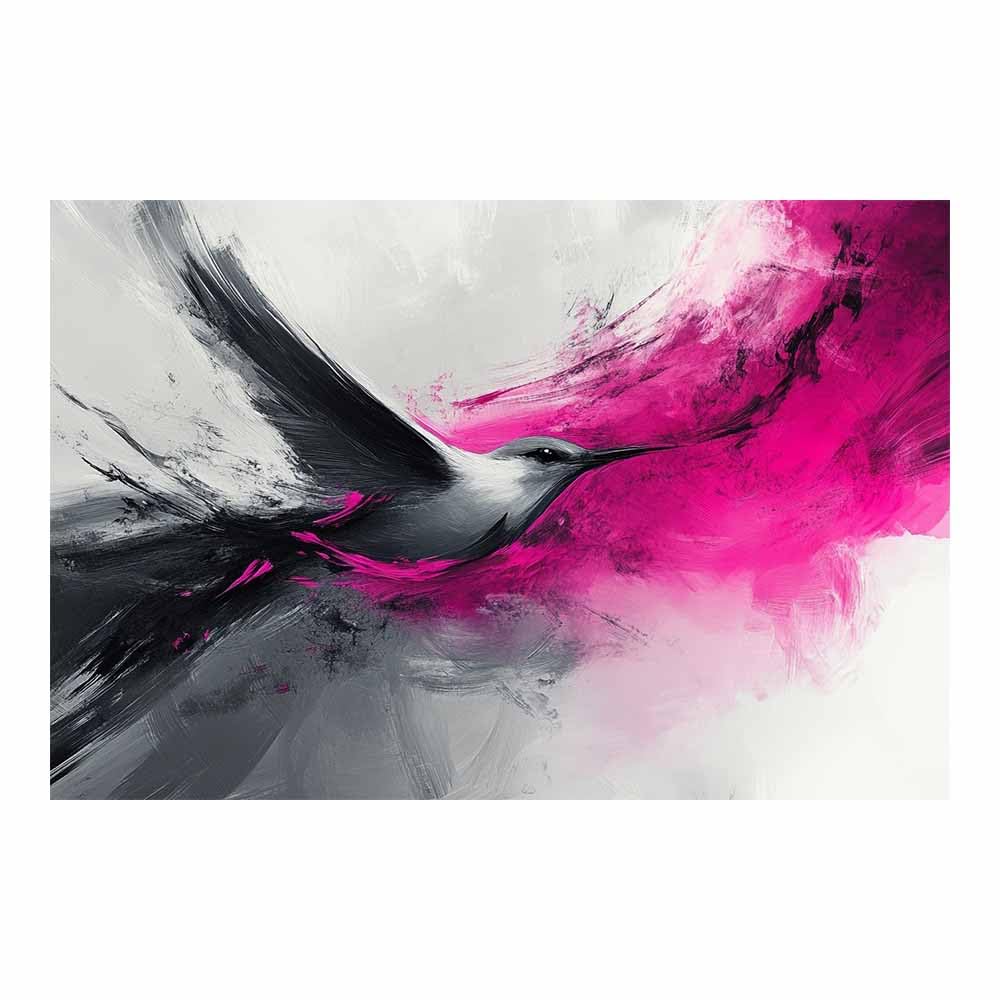 JOSUE Colourful Animal Canvas Wall Art Abstract Painting Home Decor Wall Poster Print Wall Artwork Living Room Picture(Grey 59)-70x100cm Unframed
