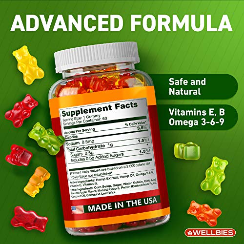 Hemp Gummies - Brain Booster Supplement for Focus, Memory, Clarity, Energy - Omega 3 6 9 - Candy Gummy Bears with Hemp… - Image 3