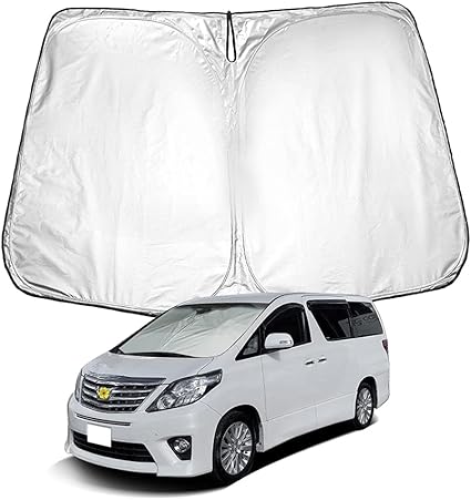 Amazon Cdefg Toyota トヨタ 系 アルファード ヴェルファイア 車種専用設計 車窓日よけ フロントサンシェード 目隠し Uvカット 日焼け防止 遮光 アクセサリー 5層構造 簡単着脱 吸盤不要 収納袋付き フロントガラス用 銀色 車 バイク 車 バイク