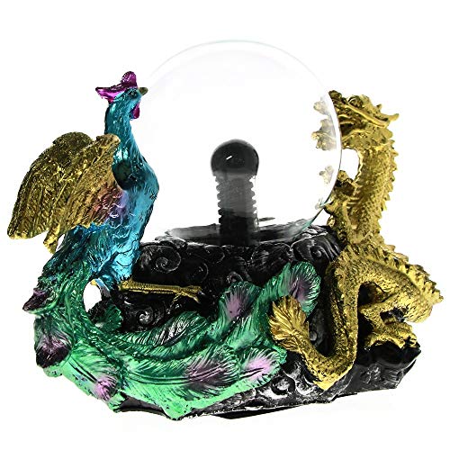 Aibote Magic Dragon and Phoenix Glass Lightning Plasma Ball Touch Sensitive Night Light Lamp Bedroom Home Parties Decorations Novelty Toy - Thumbnail 4