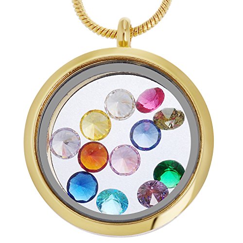 Collier Rubyca médaillon cœur à porter au quotidien avec ses pierres colorées interchangeables - 4