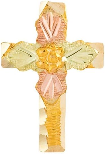 Mt. Rushmore Black Hills Gold Cross Tie Tack Pin