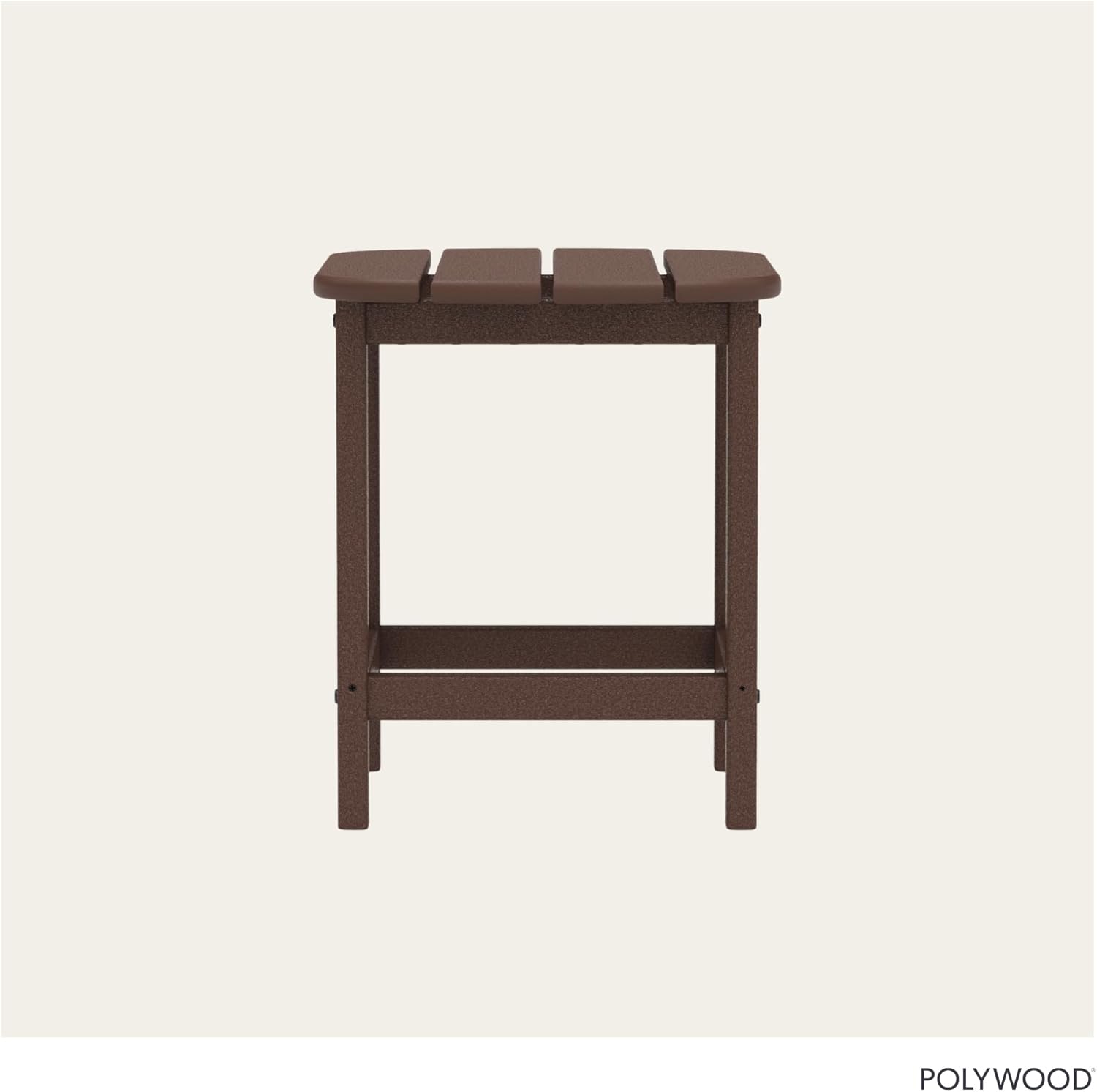 POLYWOOD SBT18MA South Beach 18" Outdoor Side Table, Mahogany