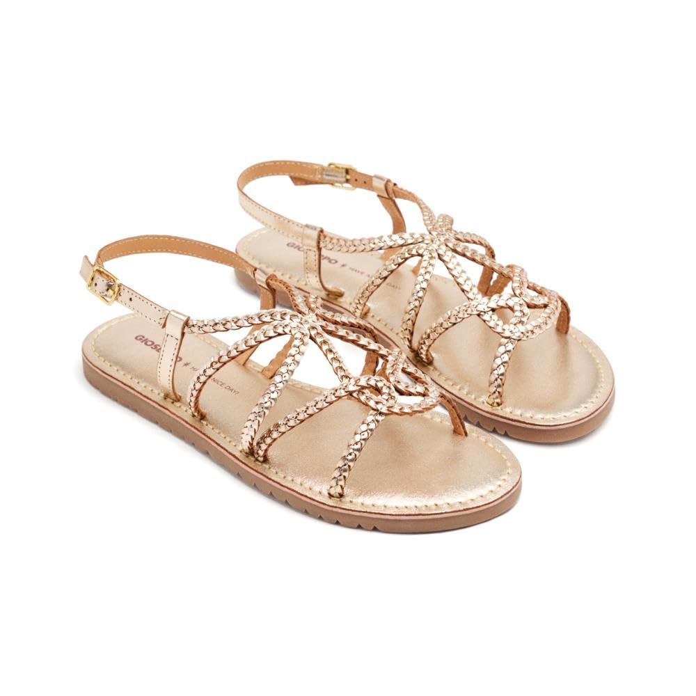 GIOSEPPO ORLAND, Women's Flat Sandals, Platinum, 37 EU, Platinum, 5 UK