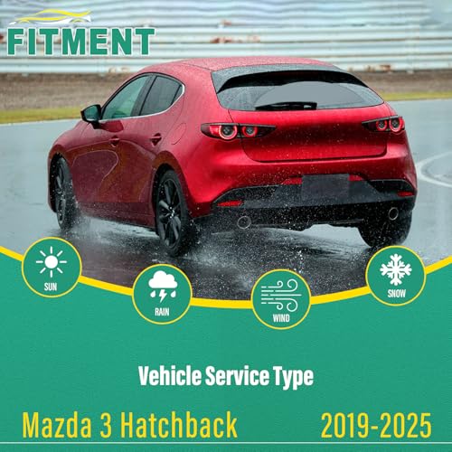 Image of 26 inch 17 inch 14 inch Windshield Wiper Blades Replacement for Mazda 3 Hatchback 2019 2020 2021 2022 2023 2024 2025 Sport Premium All Weather Front Rear Wipers Set - OEM Quality (Pack of 3)