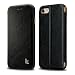 iPhone 7 Case Cover, Jisoncase iPhone 7 Vintage PU Leather Stand Case Magnetic Flip Book Design Phone Cover for iPhone 7 Black JS-IP7-06M10