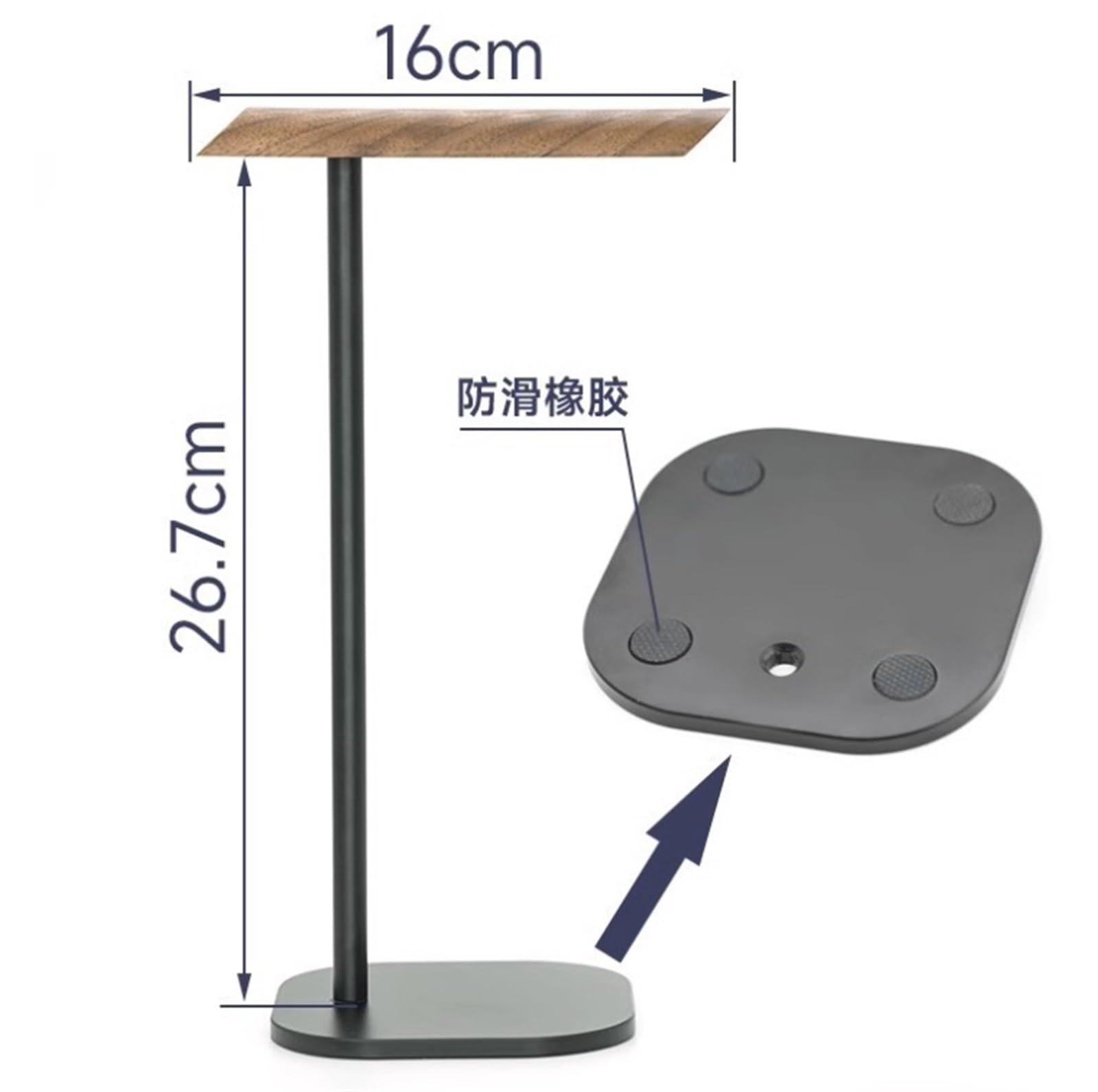 Supporto per Cuffie Supporto for Cuffie da Tavolo in Legno Supporto for Cuffie da Gioco in Lega di Alluminio Display for Auricolari Supporto Cuffie