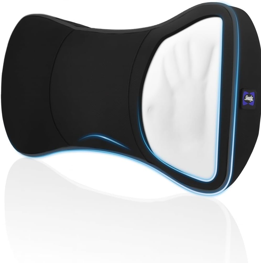 Sealy Memory Foam Neck Pillow for Car or Office Chair – Cervical Neck Pillow, Car Headrest Pillow or Office Chair Cushion for Neck