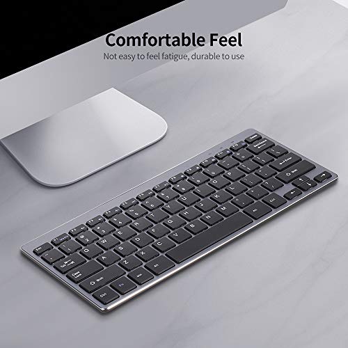 Teclado sem fio 2.4G Mini teclado sem fio ultrafino Teclado mudo Teclado 78 teclas sem fio para comp