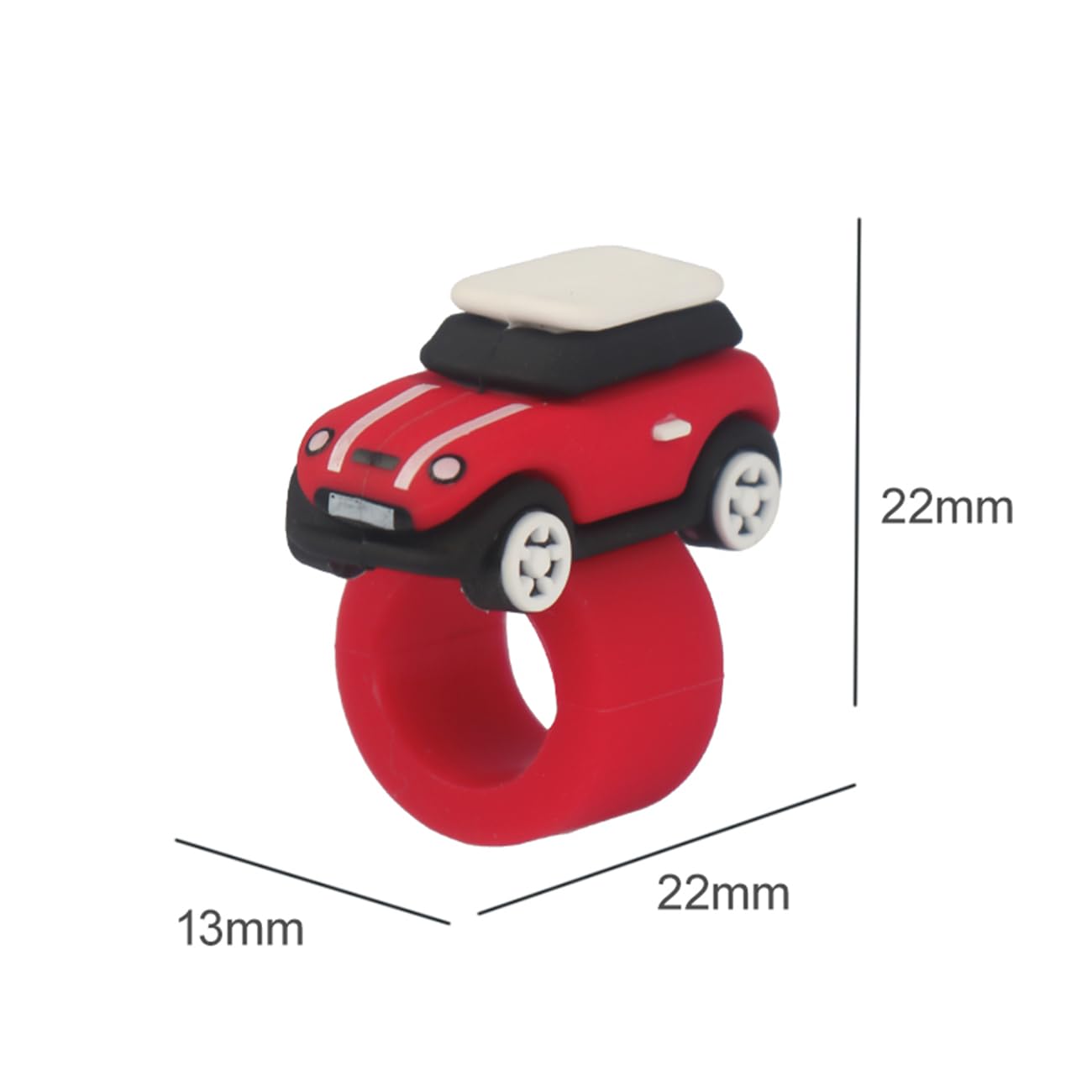 Coque en silicone pour bouton de démarrage et d'arrêt pour tableau de bord compatible avec Mini Cooper One S JCW PJ02 (rouge)