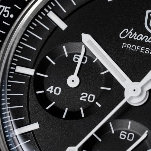 Image of watchdives WD1863 Men Chronograph Watch Japan VK63 Quartz Sports Watches 40mm Bubble Sapphire Crystal Wristwatch 100M Dive Watch