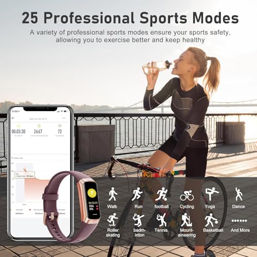 Image of Fitness Tracker with Step Counter /Calories /Stopwatch, Activity Tracker, Health Tracker with Heart Rate Monitor, Sleep Tracker,1.10''AMOLED Touch Color Screen, Pedometer Watch for Women Men