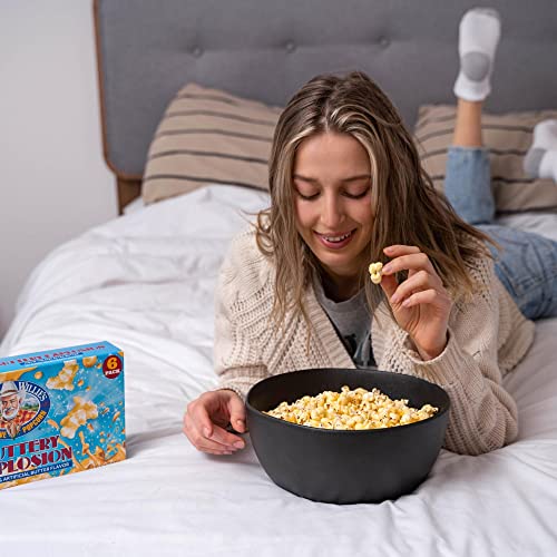 Cousin Willie's Microwave Popcorn Bags, Buttery Explosion (8 Boxes, 48 Bags), Gourmet Popcorn Boxes For Party, Whole Grain Popcorn, Gluten Free, Low Calorie Healthy Snack, Made In Usa, Non-Gmo #TOP5