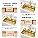 MNUPUOL 29.5/31.5 Inch Gold Drop in Sink Smart Waterfall Kitchen Sink Single Bowl Stainless Steel Workstation Kitchen Sinks with Pull Down Faucet,Cup Washer,Set Accessories,Gold,75 * 45 * 21cm