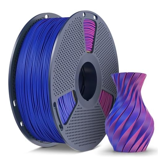 Matte PLA Filament 1.75mm, 1kg(2.2lbs) 3D Printer Filament, Smooth Matte Finish, Less Brittle, Dual Color Appearance from Different Angles, RedBlue