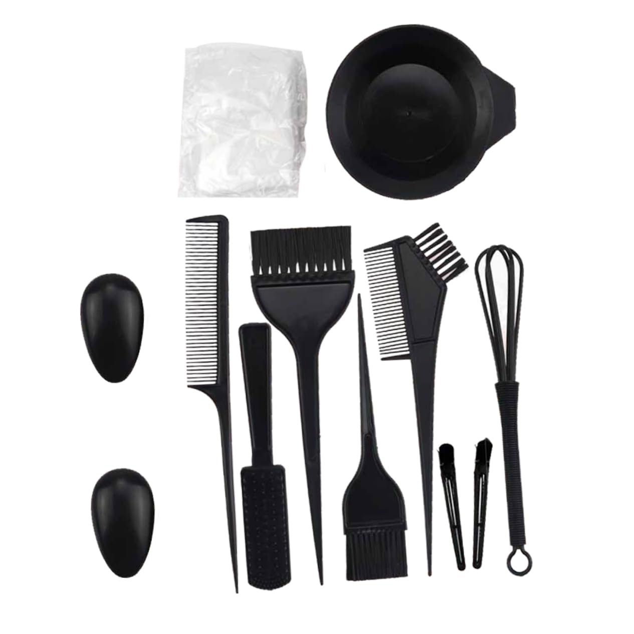 IWOWHERO Hair Applicator Brush Hair Coloring Kit 12pcs Supply Mixing Bowl Salon Dyeing Tools