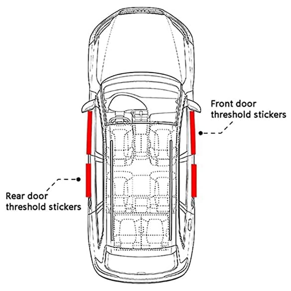 auto-instaplijsten beschermstrips, voor MG ZS GS HS EZS MG5 MG GT MG6 MG4 MG6 anti-kras en antislip koolstofvezel trappedaalsticker,A