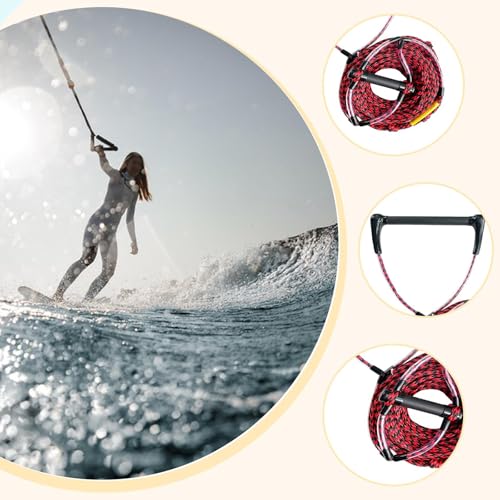 Image of VELURA Water Ski Rope Portable Multifunctional for Kneeboard Water Skiing Wakeboard 75FT|1 Water Ski Rope|Ropes & Handles| Water Sports |Sporting Goods