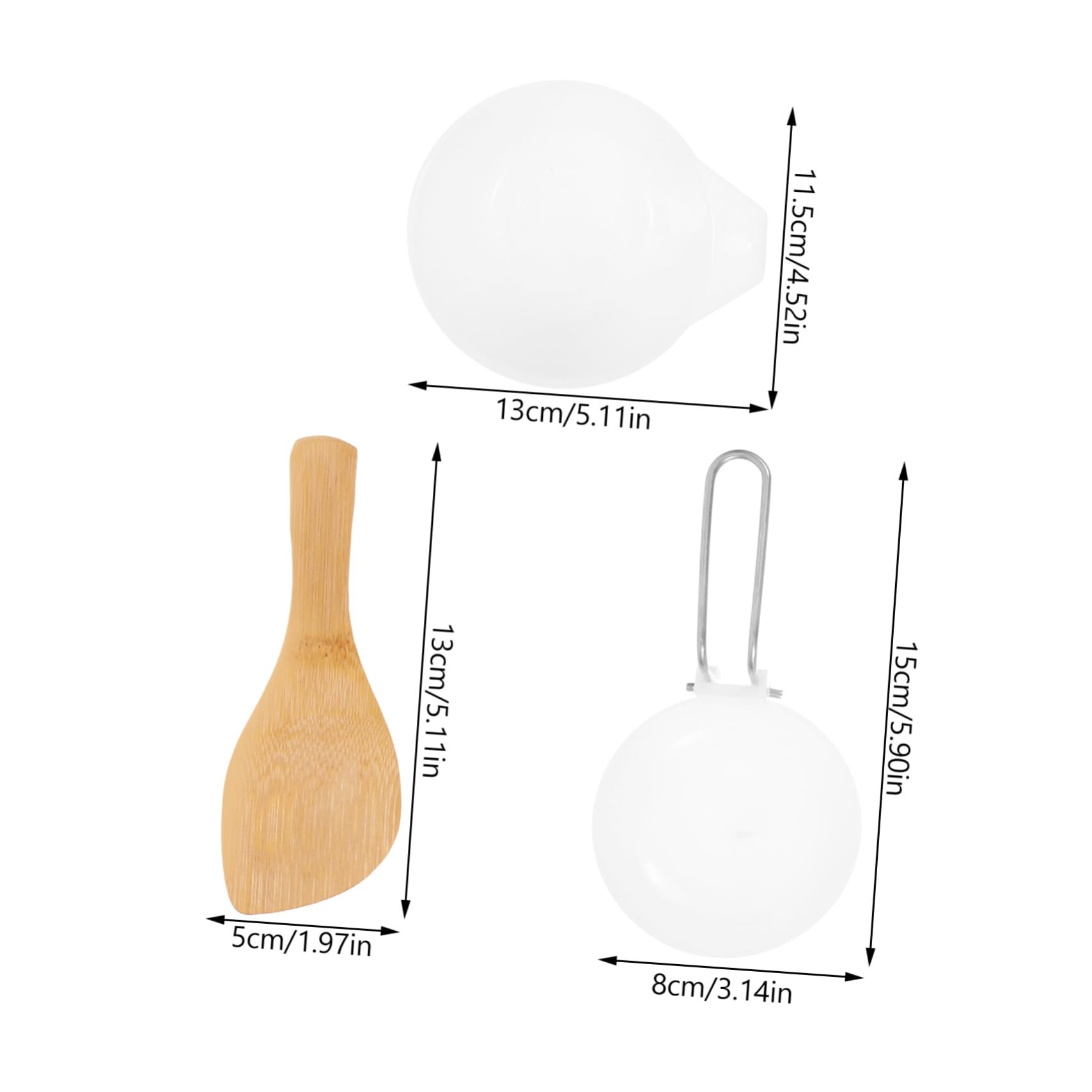 VICASKY 1set Reusable Plastic Camping Utensils Set Outdoor Cookware Bowls Soup Spoon Rice Spoon Cleaning Ball Compact Elegant Picnic Bowl Easy Outdoor Adventures