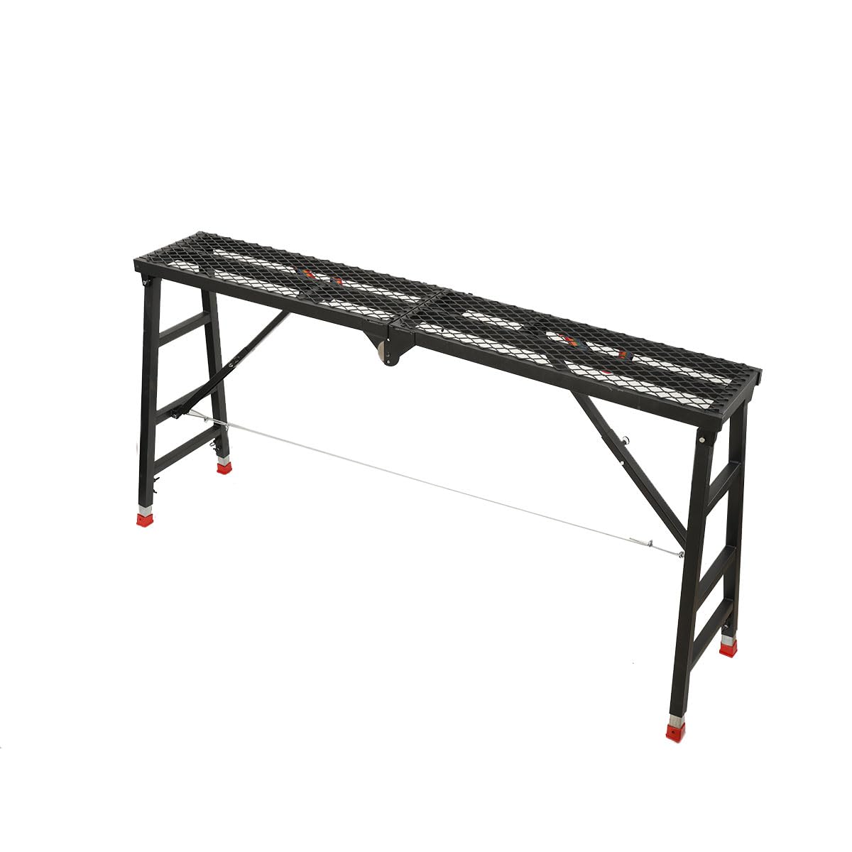 Plateforme de Travail Échafaudage Pliant Portable, Capacité de Charge 350 kg, Pieds Antidérapants, Tabouret de Peinture pour Cloisons Sèches, Nettoyage, Lavage