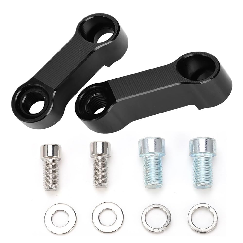 2 szt. lusterek wstecznych motocyklowych, uniwersalny adapter, podstawa ze stopu aluminium, śruba, akcesoria motocyklowe